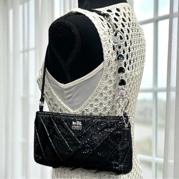 Coach Black Patent Leather Clutch - Picture 1 of 15